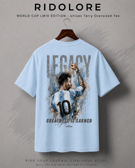 FOOTBALL LM10 Edition - Unisex Terry Oversized Tee