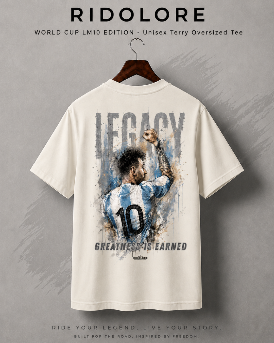 WORLD CUP LM10 Edition - Unisex Terry Oversized Tee
