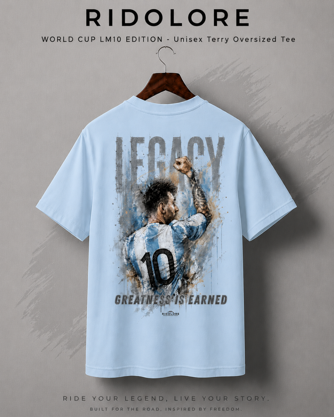 WORLD CUP LM10 Edition - Unisex Terry Oversized Tee