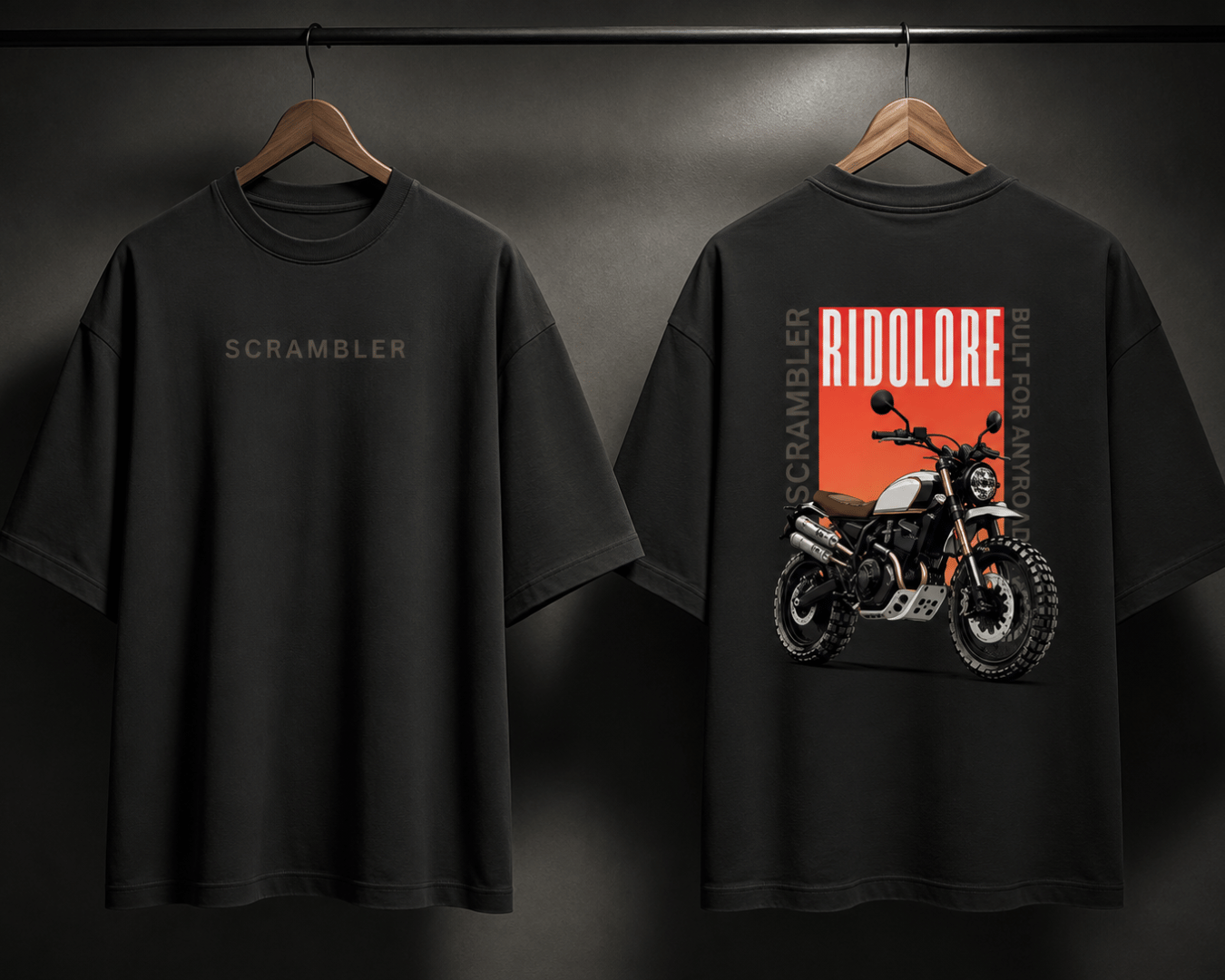 RIDOLORE SCRAMBLER EDITION - Unisex Terry Oversized Tee