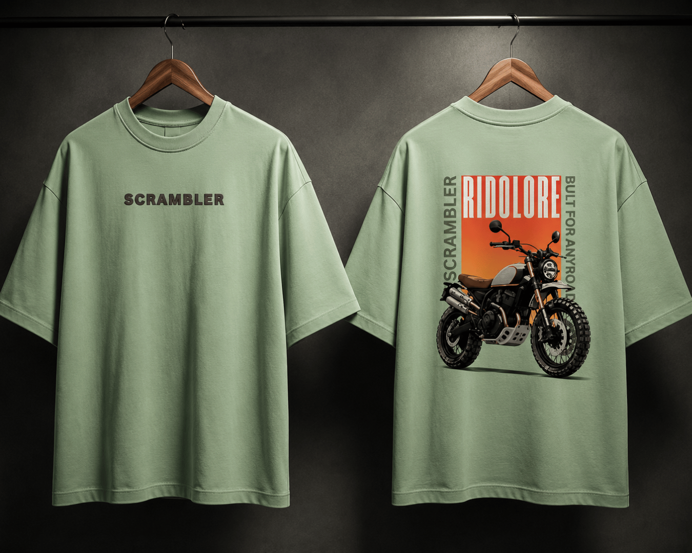 RIDOLORE SCRAMBLER EDITION - Unisex Terry Oversized Tee