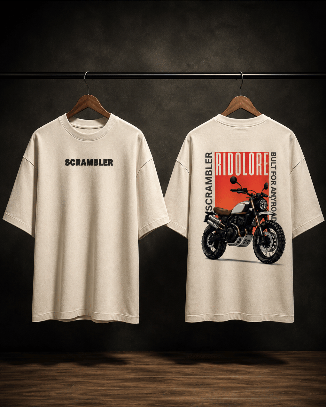 RIDOLORE SCRAMBLER EDITION - Unisex Terry Oversized Tee
