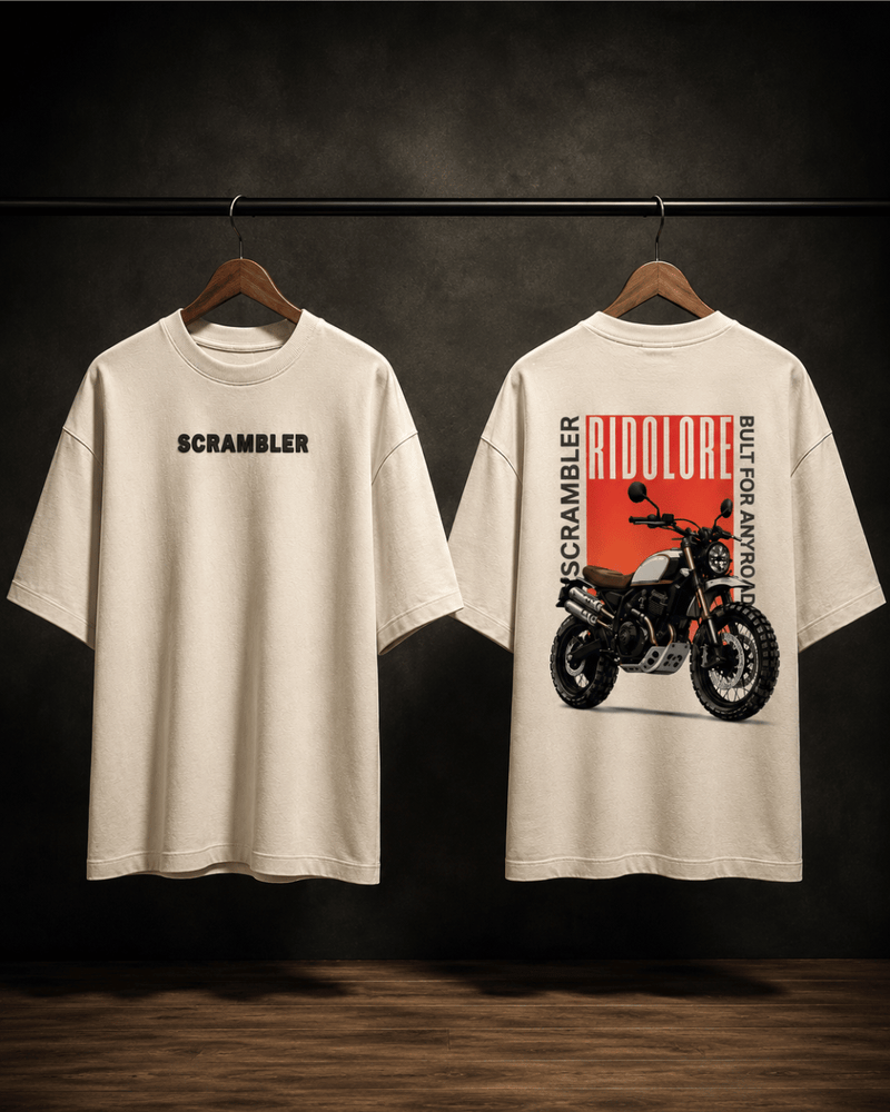 RIDOLORE SCRAMBLER EDITION - Unisex Terry Oversized Tee